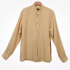 Zegna Sport Linen Pullover Shirt Mens
Medium Yellow 1/2 Button Made in Italy